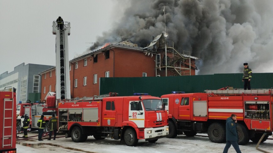 Пожарные ликвидировали открытое горение в подмосковном хостеле